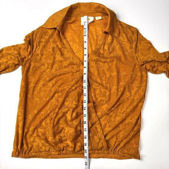 NWOT Anthropologie Maeve Fall Feminine Cottagecore Floral Burnout Wrap Top Sz. S - Picture 14 of 15